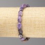 Náramek z kamene čaroitu, facetované korálky o průměru 8×12 mm ±, na gumičce, délka 18 cm+