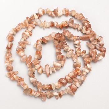 Korálky heliolitu z přírodního kamene, drobné na niti, průměr 9×4 mm, délka 82 cm ±