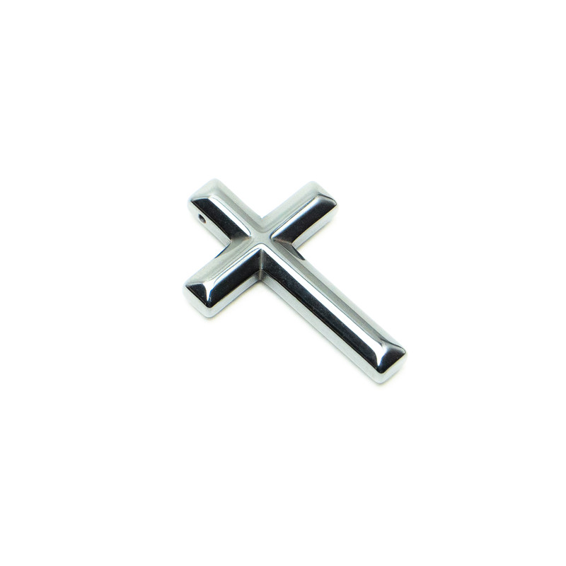 Přívěsek kříž z hematitu, rozměry 31×43×6 mm+