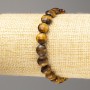 Náramek tygřího oka z přírodního kamene, fasetovaná mince, průměr 8×6 mm, délka 18 cm (elastický)