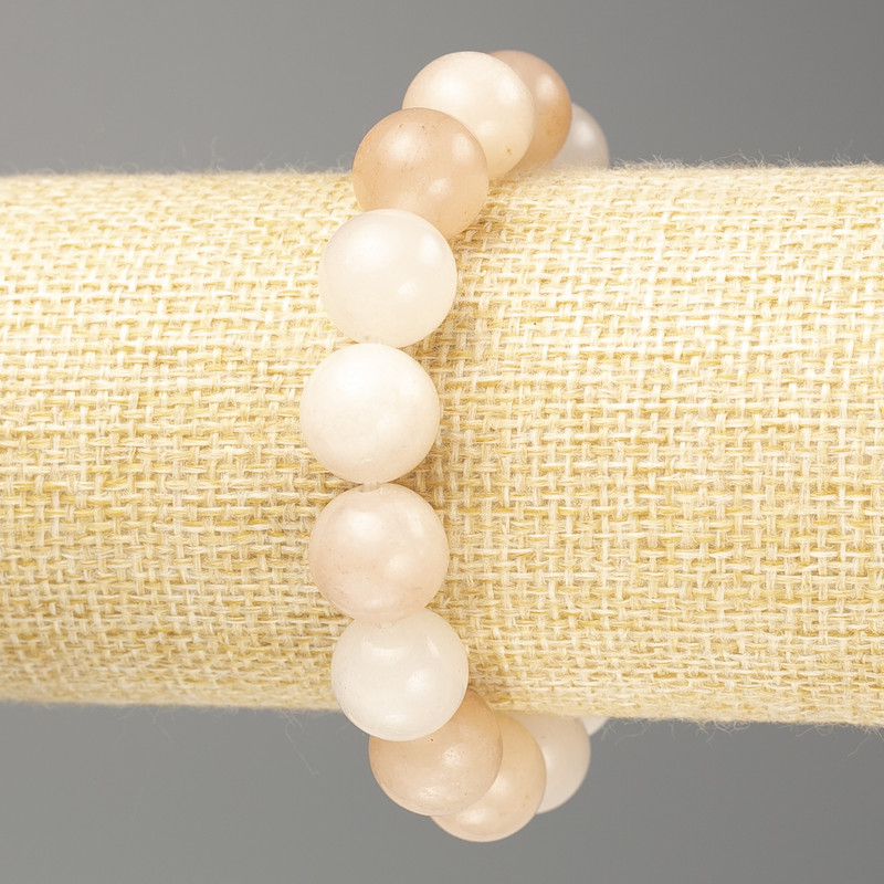 Náramek ze selenitu (umělý akryl) hladká kulička, průměr 12,5 mm, délka 18 cm (elastický)