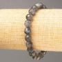 Náramek z labradoritu, brusované korálky o průměru 8 mm, délka 18 cm (elastický)