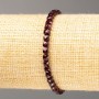 Náramek z granátu, přírodní kámen, broušené kostky, průměr 4 mm, délka 18 cm (na gumičce)