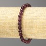 Náramek z rubelitu turmalínu, přírodní kámen, broušené korálky, průměr 6 mm ±, délka 18 cm (elastický)