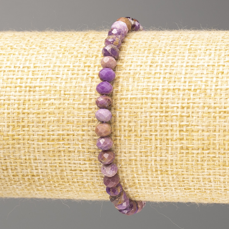 Náramek z přírodního fosfosideritu, brusované rondely, průměr cca 5×3,5 mm, délka 18 cm (elastický)