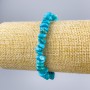 Náramek z tyrkysu, drobné kousky, průměr 8×4 mm, délka 18 cm (elastický)