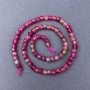 Korálky z polychromního turmalínu, brusované kostky navlečené na niti, průměr 5×5 mm, délka cca 38 cm