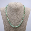 Náhrdelník z přírodního amazonitu, hladké kuličky, průměr 6 mm, délka 46 cm +