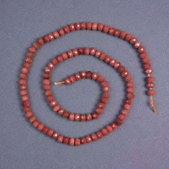 Korálky Aventurín „zlatý písek“ rondelové, brusované, průměr cca 5×3,5 mm, navlečené na niti, délka 38 cm+