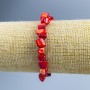 Náramek z červené perleti, facetované korálky o průměru 8×6 mm, délka 18 cm (na elastické gumičce)