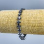 Náramek z hematitu, tvar kříž, rozměry 8×8×3 mm, délka 18 cm (elastický)