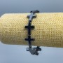 Náramek z hematitu «Kříž», průměr 17×14 mm, délka 18 cm (na gumičce)