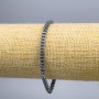 Náramek z hematitu Květka, průměr 4×3 mm, délka 18 cm (roztahovací)