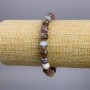 Náramek z Botswanského agátu, hladké korálky, průměr cca 8 mm, délka 18 cm, na pružence