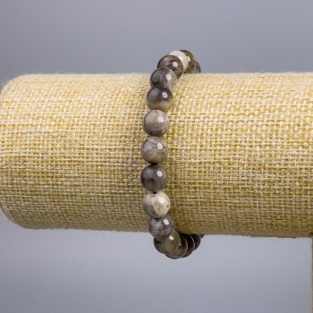 Náramek ze slunečního kamene s hladkými kuličkami, průměr cca 8 mm, délka 18 cm, elastický