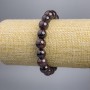 Náramek z granátu, hladké korálky, průměr 10–11 mm, délka 18 cm, na pružné šňůrce