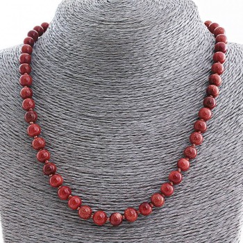 Náhrdelník z aventurínu (syntetický) 'Zlatý písek', kulička 8 mm, délka 50 cm+