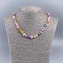Náhrdelník z přírodní perleti (tonovaný), multicolor, kulaté diskové korálky, průměr cca 8 mm, délka 48 cm