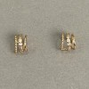 Trojitý Kaf Xuping se 18K pozlacením a bílými štrasami 10 × 8 mm +