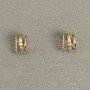 Trojitý Kaf Xuping se 18K pozlacením a bílými štrasami 10 × 8 mm +