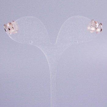 Trojitý Kaf Xuping se 18K pozlacením a bílými štrasami 10 × 8 mm +