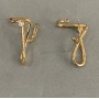 Náušnice Xuping pozlacení 18K s bílými kameny 34×22 mm+