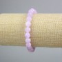 Náramek z kunzitu, facetované kuličky, průměr cca 8,5 mm, délka 18 cm ± (elastický)