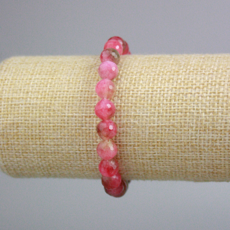 Náramek z mnohobarevného turmalínu, broušená kulička, průměr cca 8 mm, délka cca 18 cm (elastický)