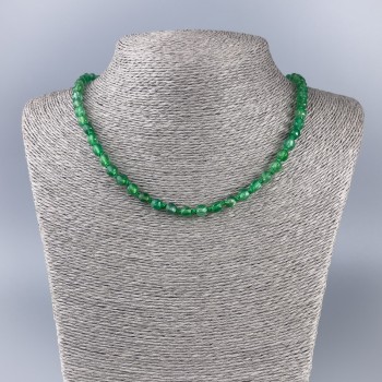 Náhrdelník z hrizoprasu, přírodní kámen, brousená kostka, rozměr 5×5 mm, délka 49 cm