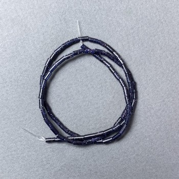 Намистини Авантюрин Ніч Каїра рубка, діаметр 2х4мм+-, довжина 38см+- на волосіні