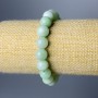 Náramek z amazonitu, přírodní kámen, hladké korálky, průměr 10,5 mm, délka 18 cm (elastický)