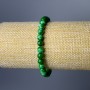 Náramek z chrysoprasu (umělý akryl) hladká korálka, průměr 6,5 mm, délka 18 cm (elastický)