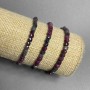 Náramek ze safíru a rubínu, facettované kubíky, průměr cca 4,5 mm, délka 18 cm (elastický)