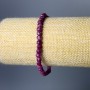 Náramek z rubínu, přírodní kámen, broušené kubické korálky, průměr 4 mm, délka 18 cm (elastický)