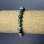 Náramek z mechového achátu – hladké kuličky, průměr 8 mm, délka 18 cm (elastický)