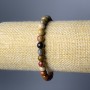 Náramek z jaspisu, přírodní kámen, hladké kuličky o průměru 6,5 mm, délka 18 cm (elastický)