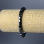Náramek z hematitu ve tvaru kostek, 6 mm, elastický, 18 cm