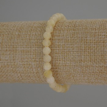 Náramek z citrínu, přírodní kámen, broušená kulička, průměr 6 mm, délka 18 cm (na elastické šňůrce)