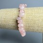 Náramek z růžového křemene, přírodní kámen, facettované korálky, průměr 11×7 mm ±, délka 18 cm ± (elastický)