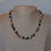Náhrdelník z turmalínu, přírodní kamínky, průměr 10×3 mm, délka 47 cm +