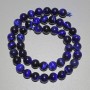 Korálky Kočičí oko modré, přírodní kámen, hladké kuličky, průměr 8 mm ±, délka 38 cm ± na niti