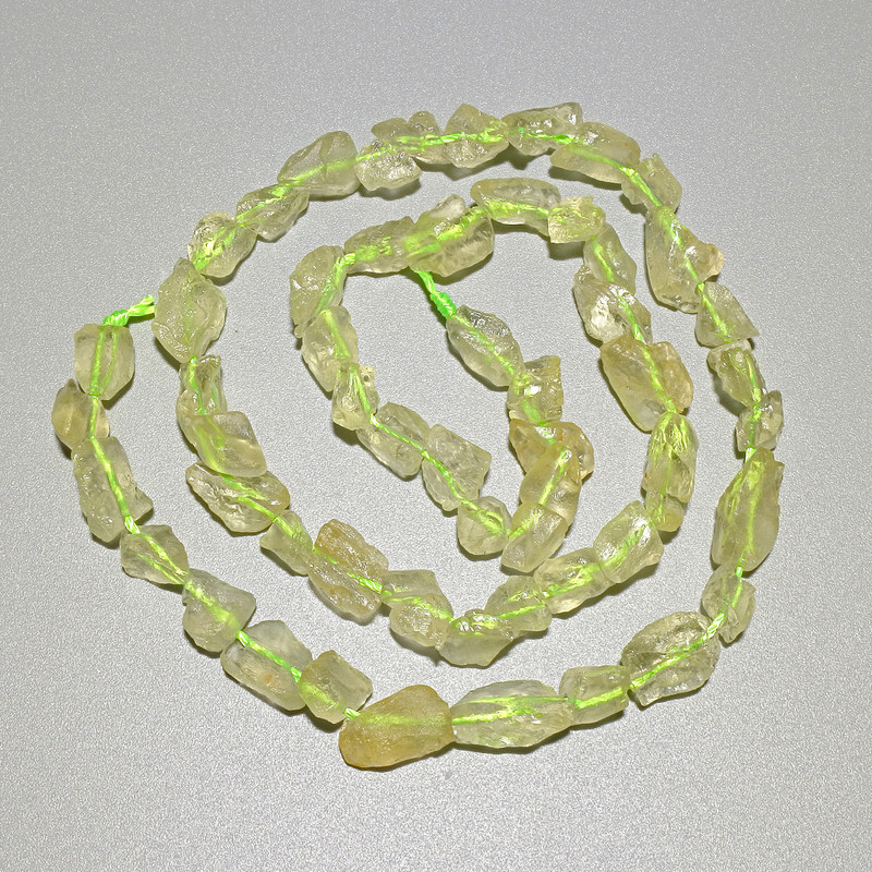 Korálky z citrínového křemene, galetové korálky, přírodní kámen, průměr 6×7 mm, délka cca 40 cm na niti