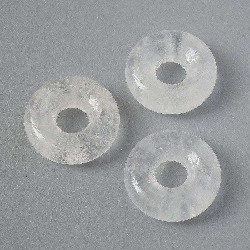 Pandora korálek z horského křišťálu, přírodní kámen, průměr 15×5 mm, průměr dírky 5 mm+