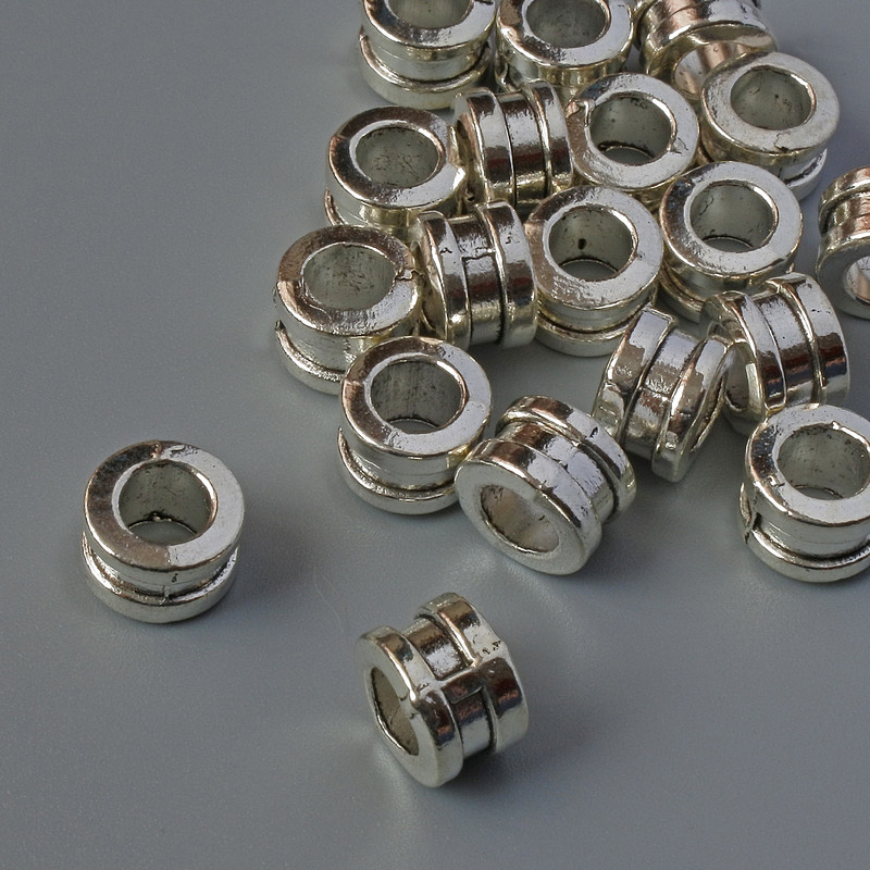 Korálka-vložka, průměr 8×5,5 mm, otvor o průměru cca 4,5 mm, balení 19 ks, 20 g