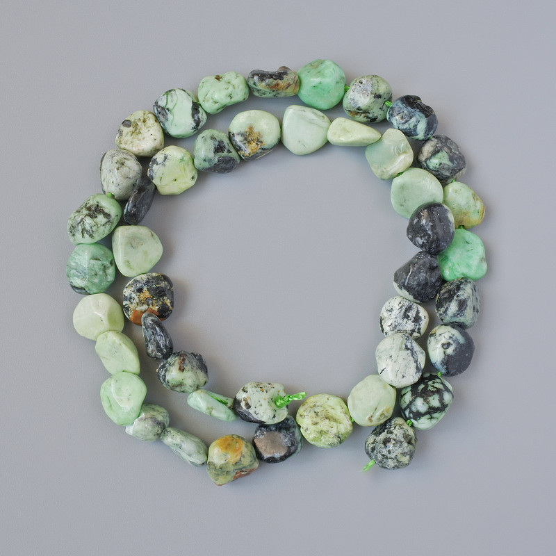 Korálky Valit, přírodní kámen, galetové korálky, průměr 10 mm ±, délka 40 cm ± na niti