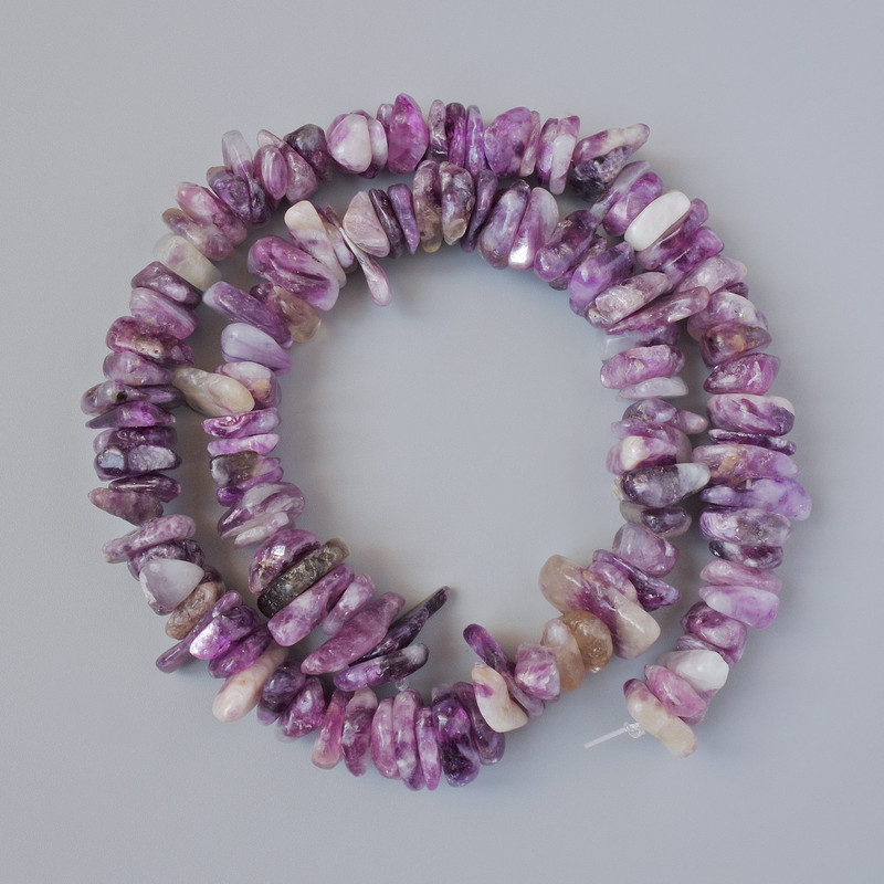 Korálky fosfosideritu – čipové, přírodní kámen, průměr 11×3 mm, délka 39 cm na niti