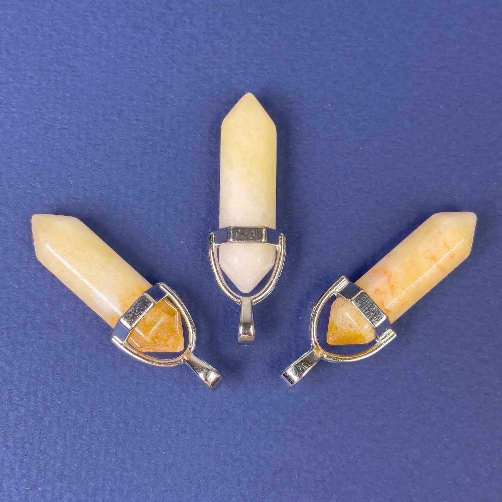 Přívěšek z citrínu šestiúhelník 40 mm+