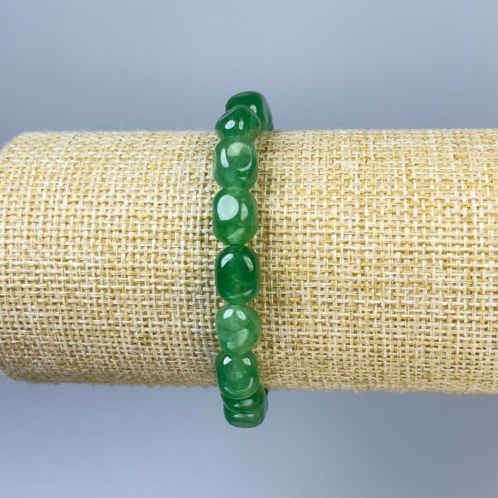 Náramek z tonovaného růžového křemene, oválné 10 × 7 mm, délka 18 cm, pružný