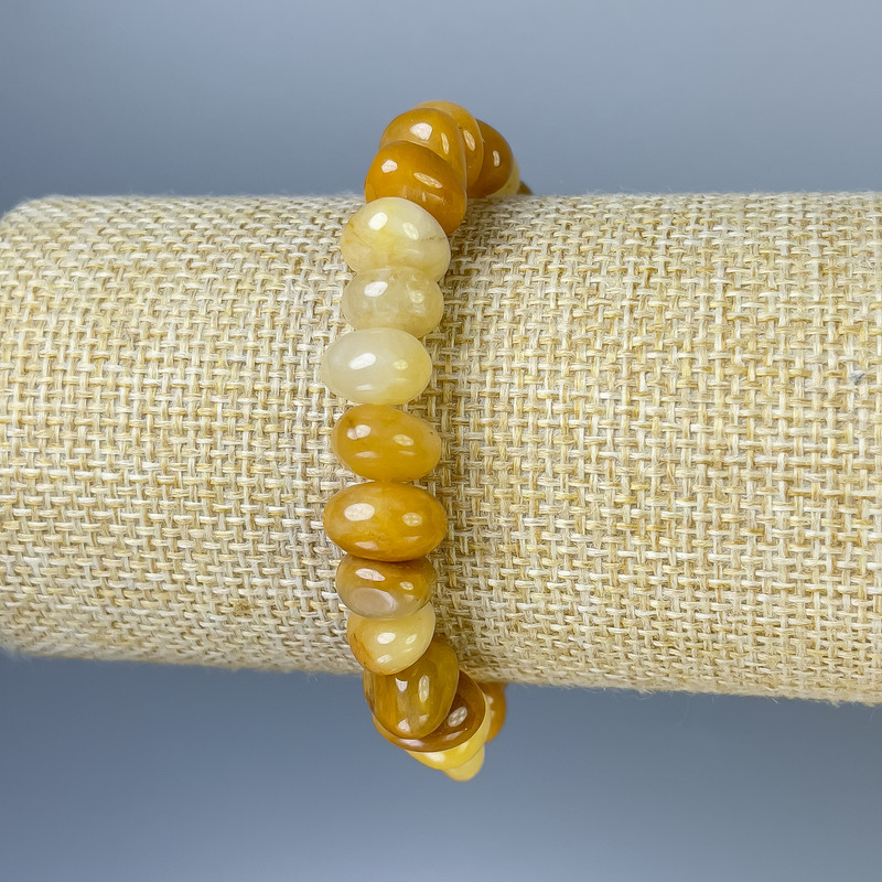 Náramek z achátu broušený, průměr 8–11×7 mm ±, délka 18 cm ±, elastický