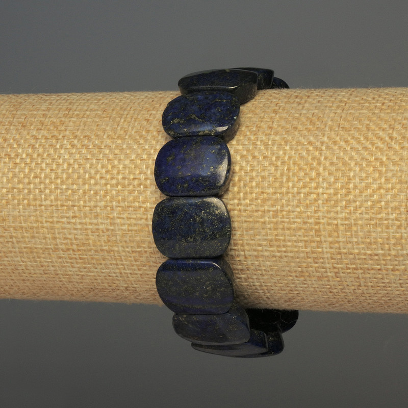 Náramek z lazuritu – články, průměr cca 18×13 mm, délka cca 18 cm, streč